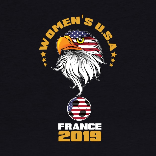 Women's USA - Women's World Cup 2019 T-shirt by monsieurfour